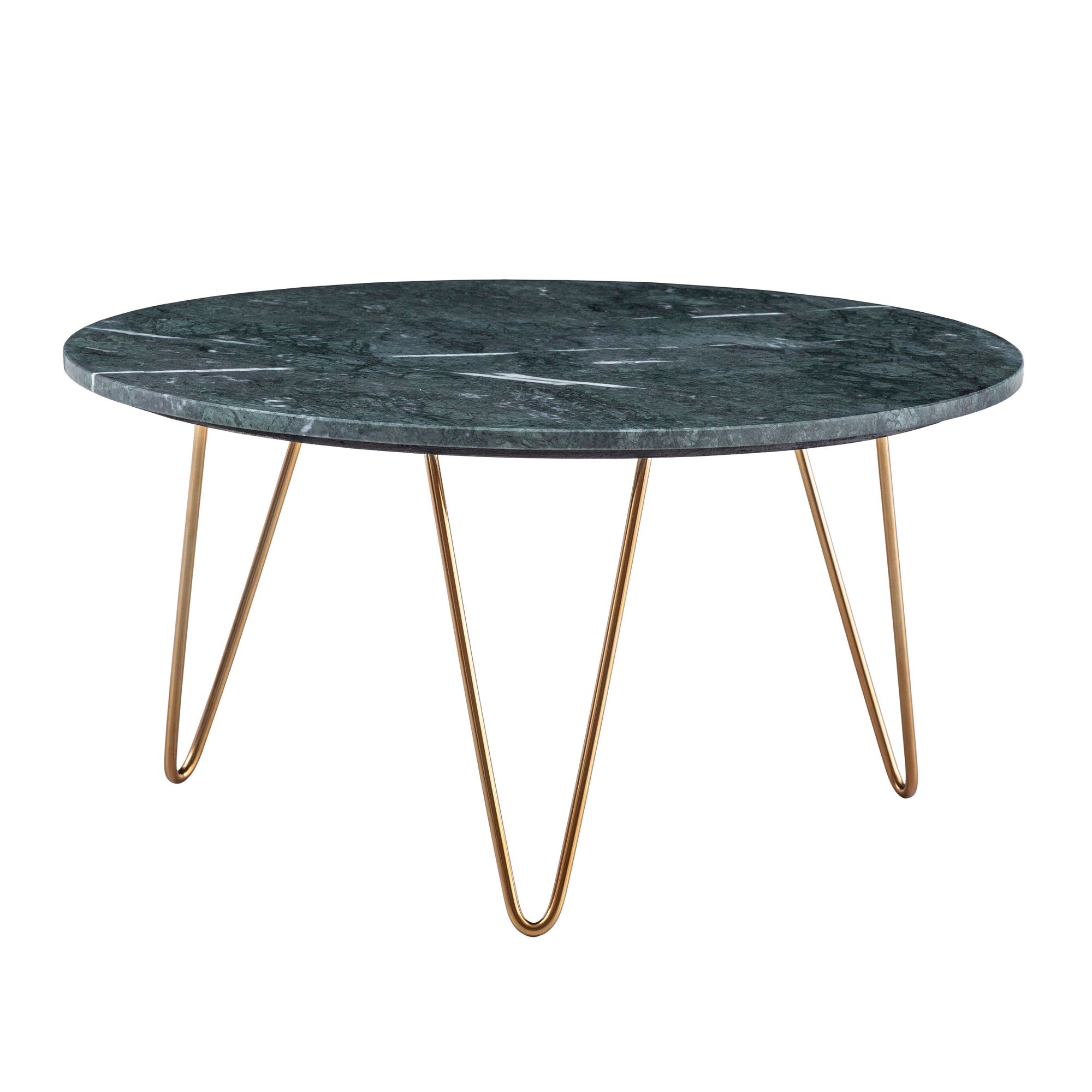 Couchtisch Tjeldsund Marmor Grün Ø 70 × H 35 cm