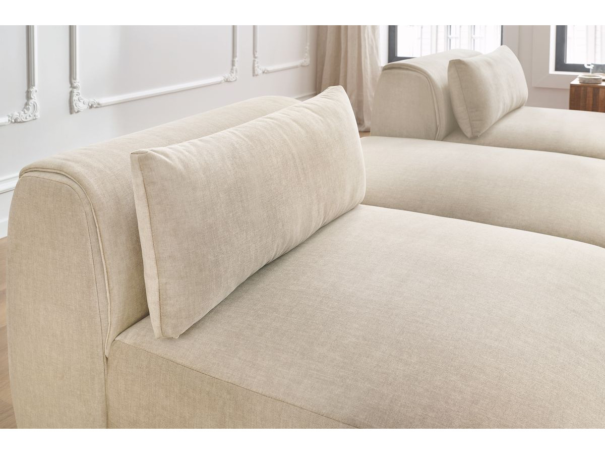 Bobochic Jeanne Sofa 3-Sitzer Samt Beige