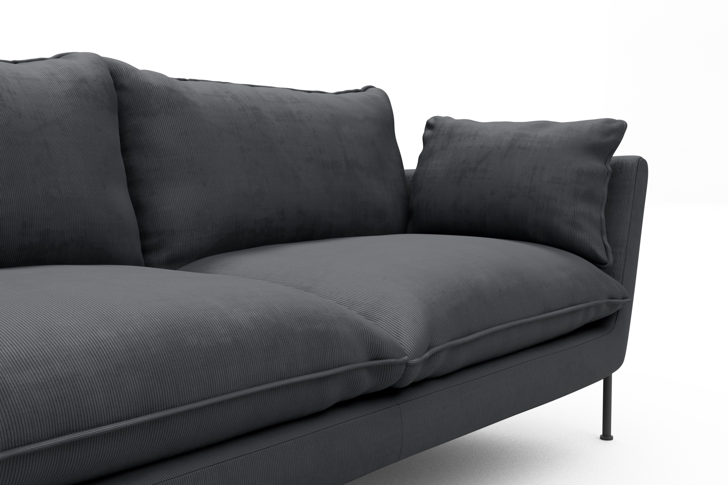 Sofa Anton PREMIUM 3-Sitzer Cordufine-Slate-Grey
