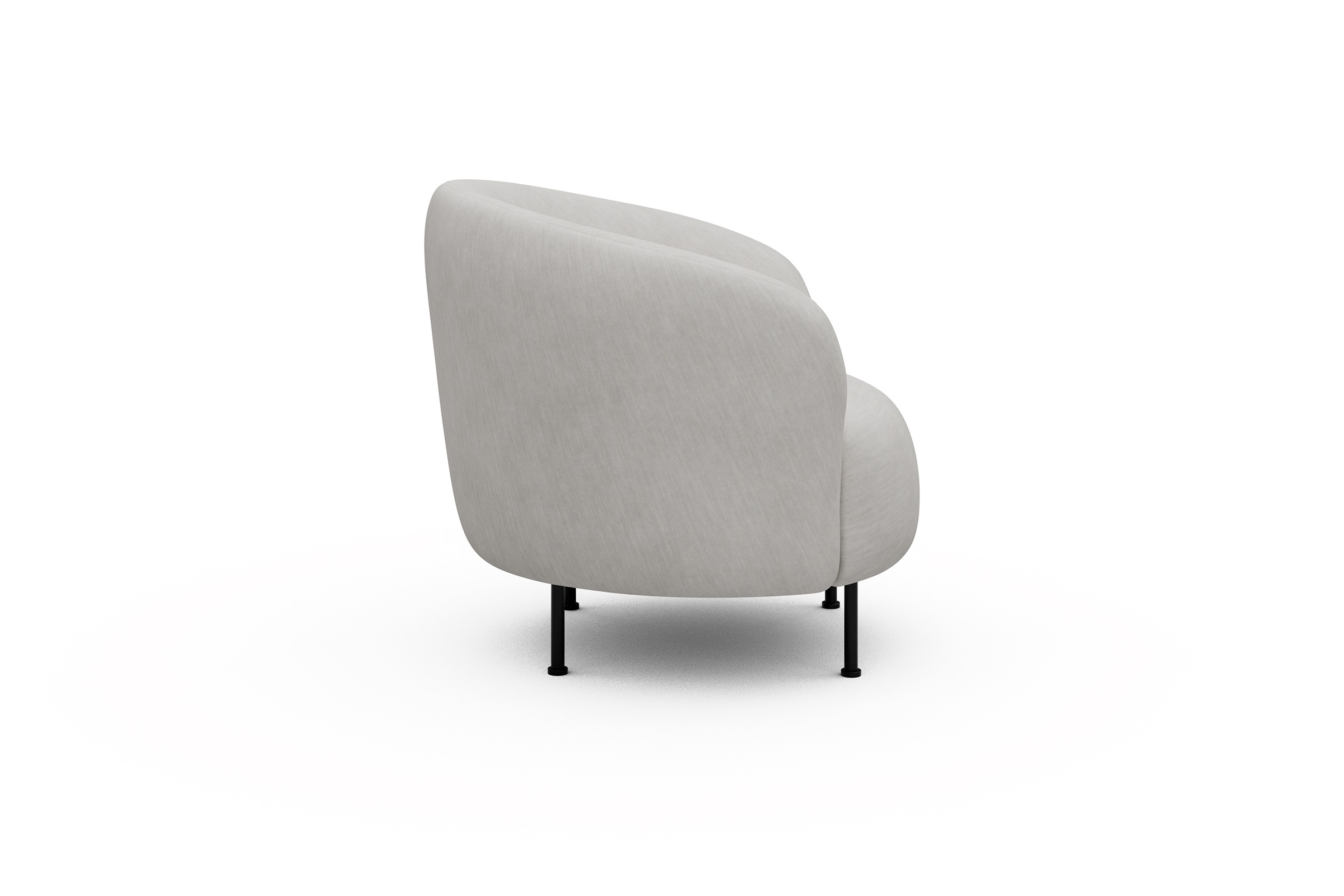 Sessel Ronda Metallbeine Schwarz Vivus-Dusty-Off-White