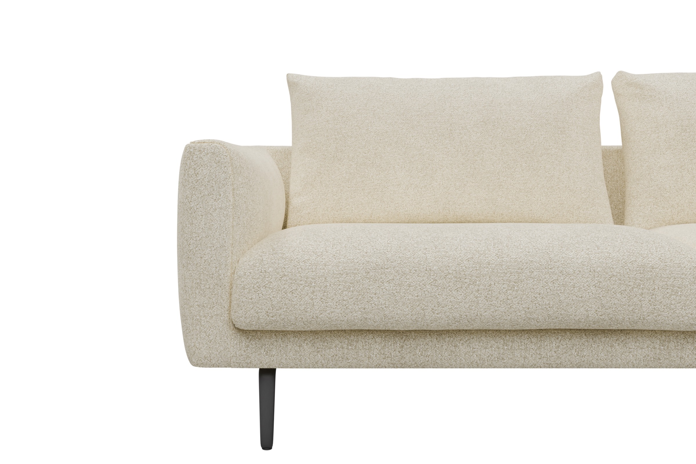 Ecksofa Karl Relax-Ecke rechts mit 2,5-Sitzer Boucle-Off-White