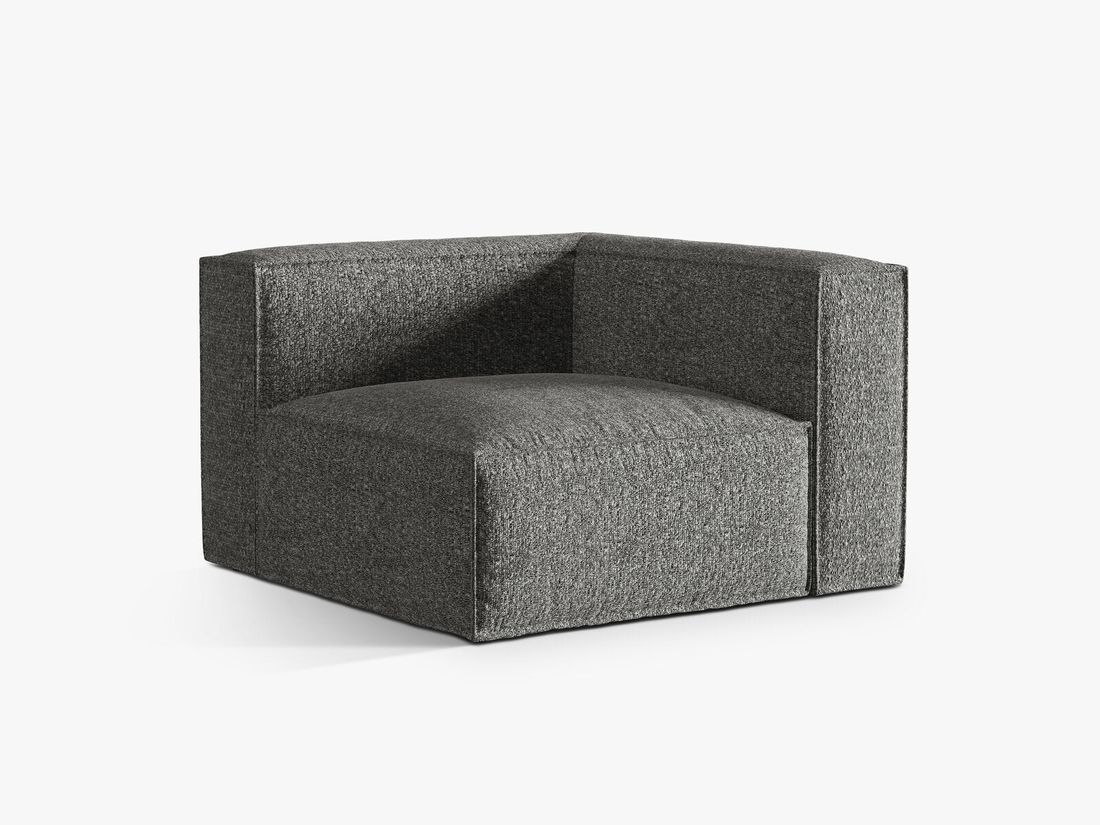 Micadoni Eckmodul Nuria 1-Sitzer Boucle Graphit
