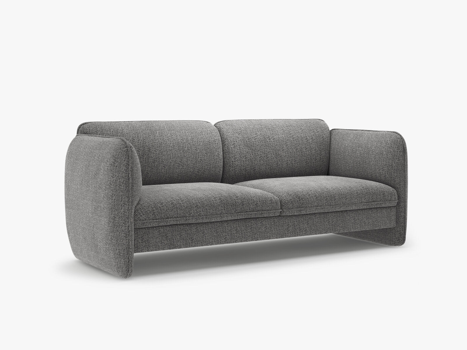 Micadoni Georgia Sofa 3-Sitzer Chenille SILENCIO Dunkelgrau