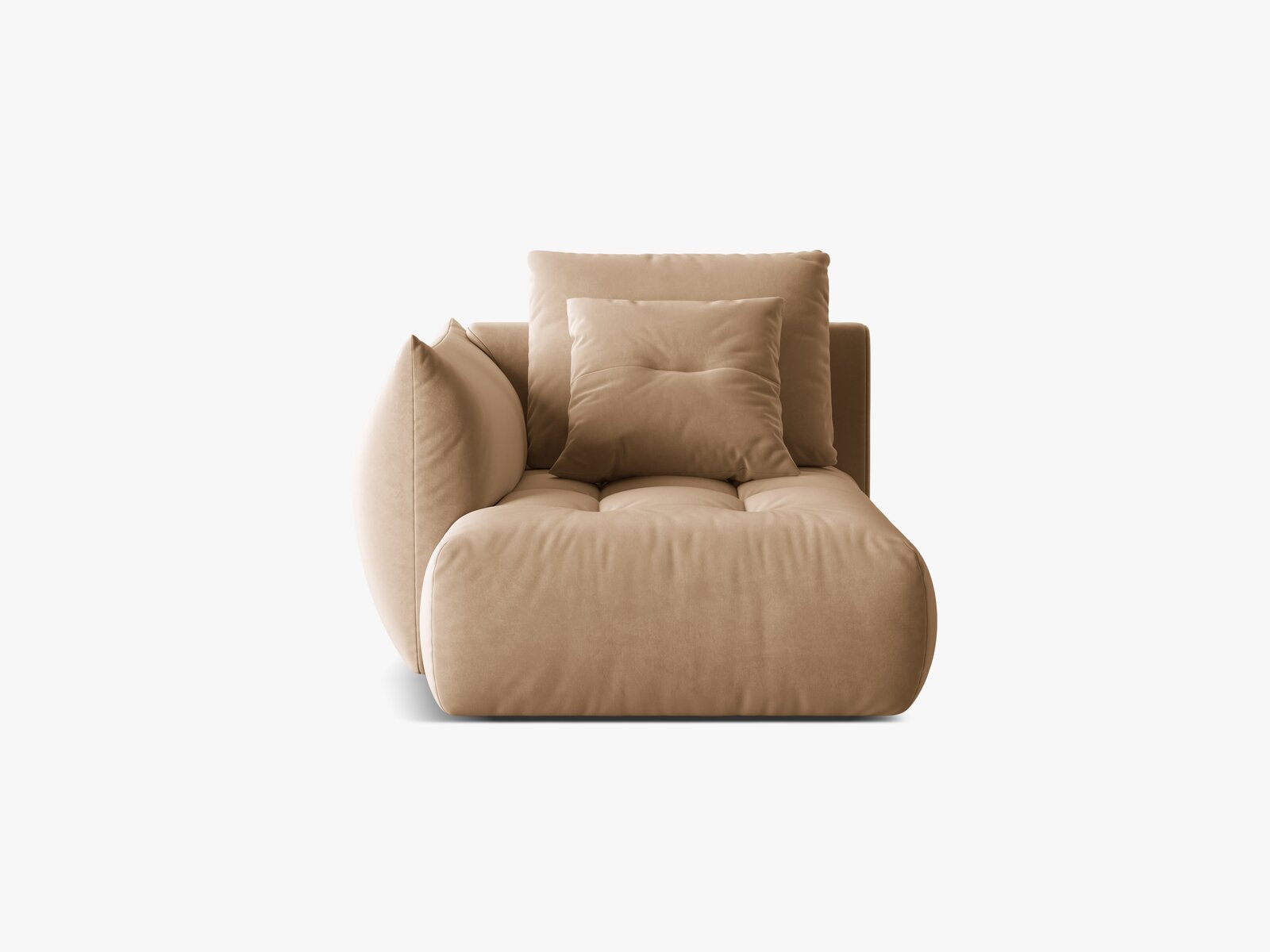 Micadoni Bloom Chaiselongue Links Samt Casino Mandelbeige