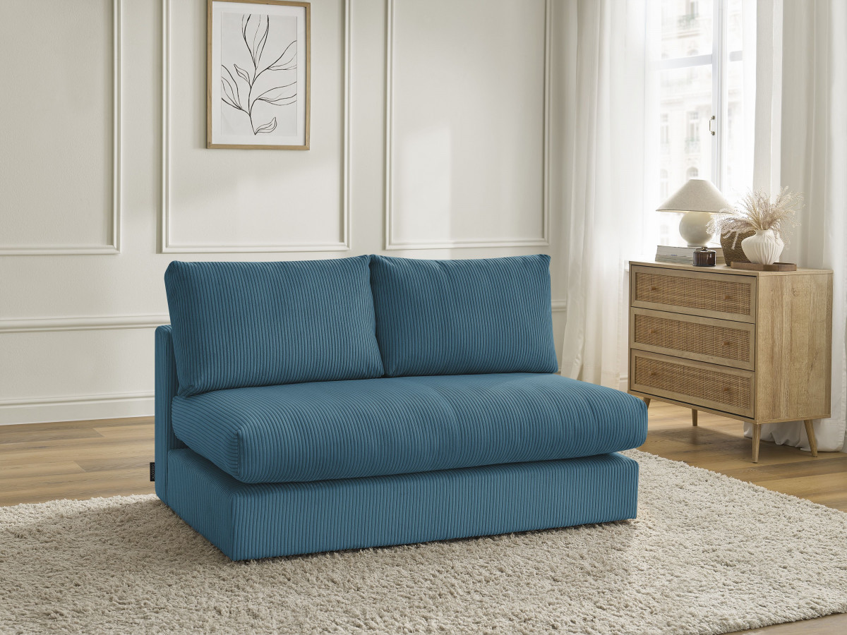 Bobochic Paris Sofamodul 2-Sitzer Cordsamt Hellblau