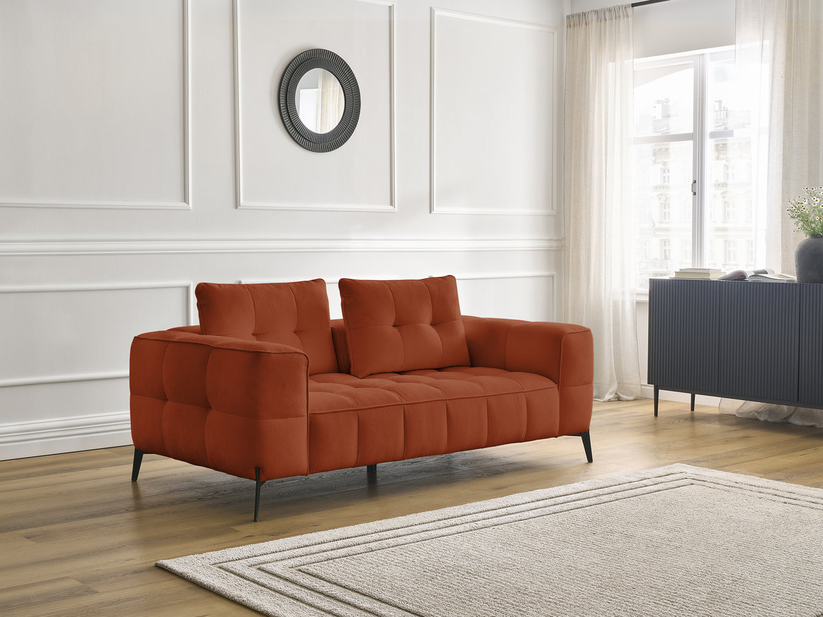 Bobochic Anis Sofa 2-Sitzer Strukturstoff Orange