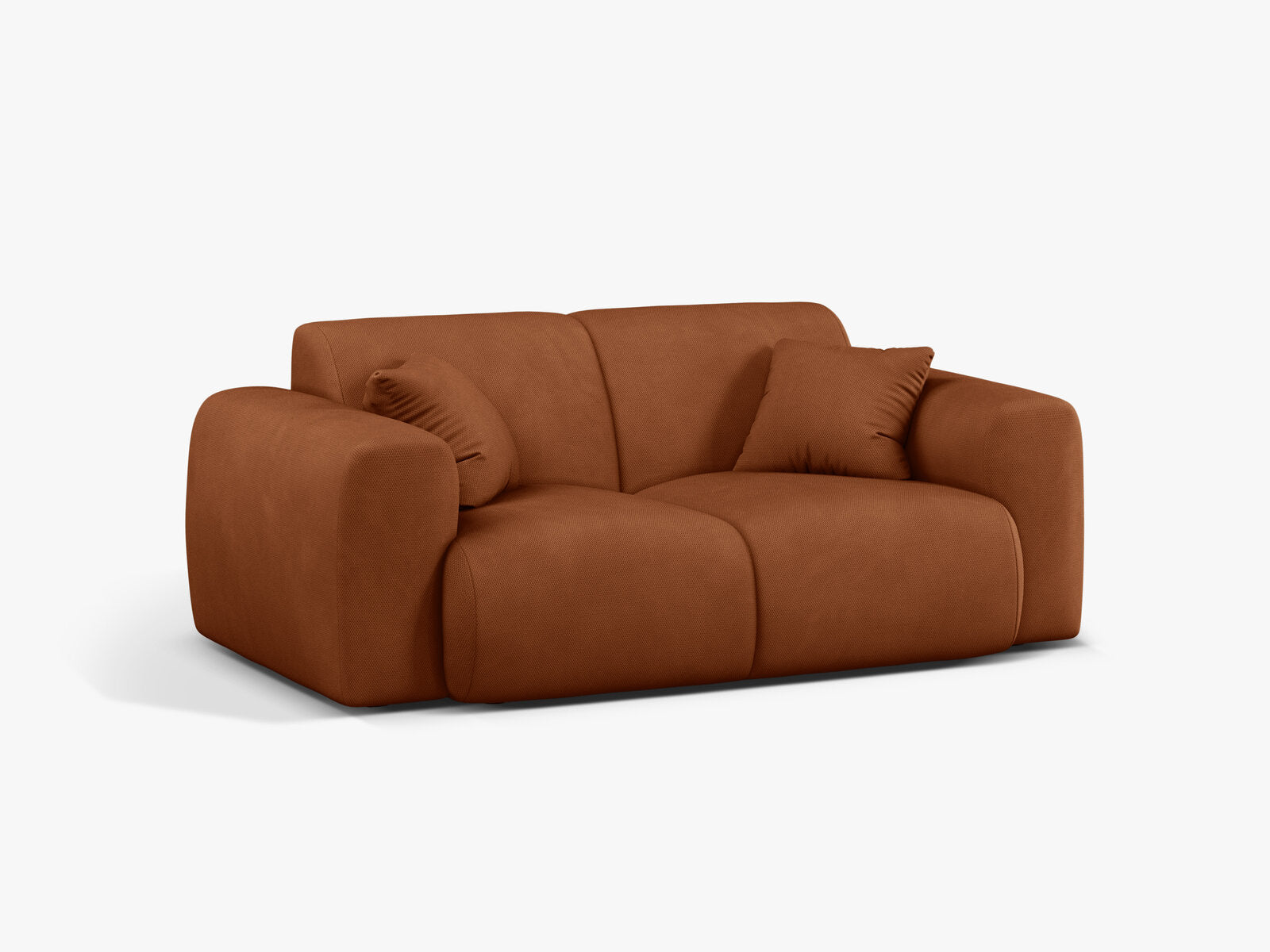 Micadoni Sofa Molino 2-Sitzer Strukturierter Stoff Rebel Orange