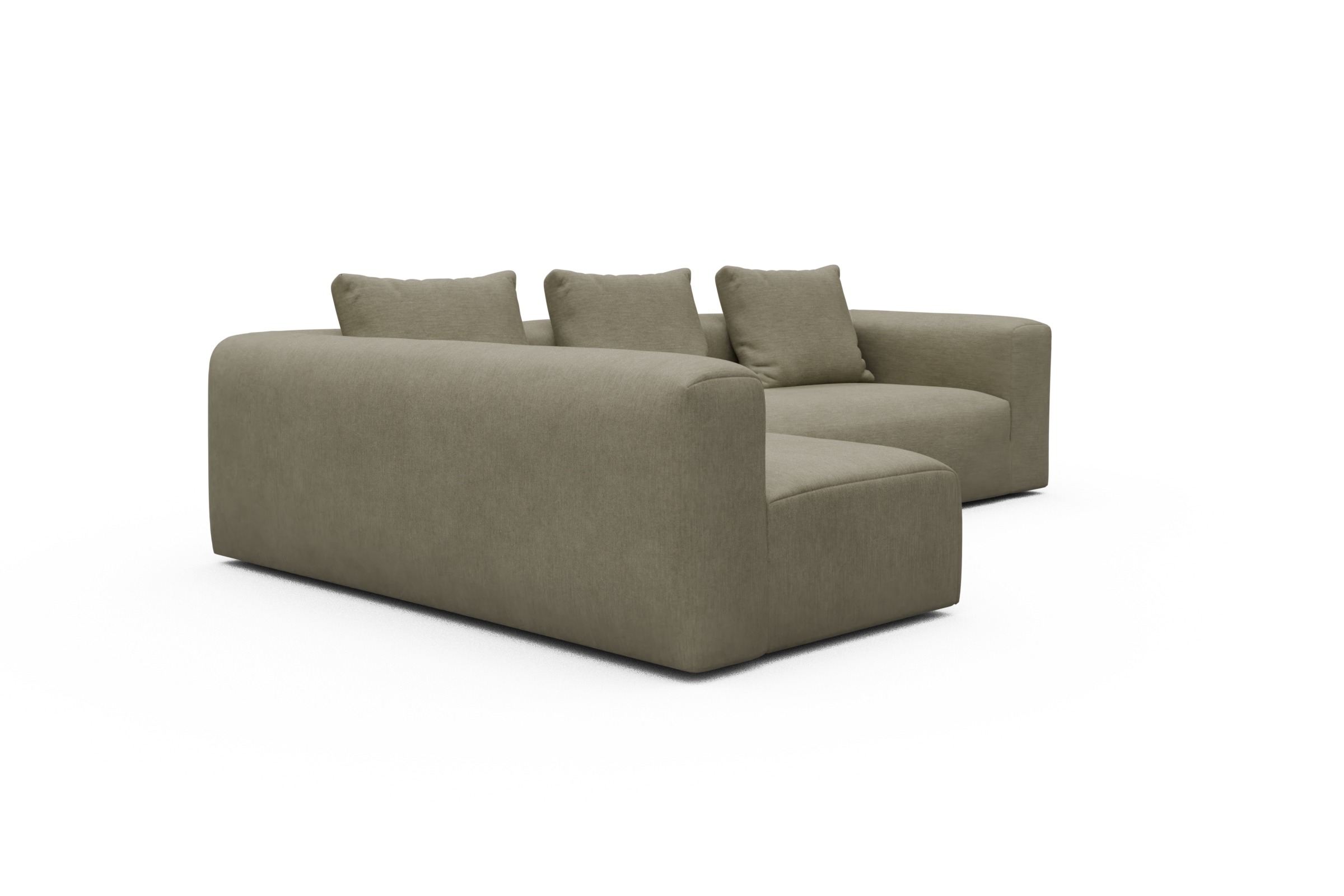 Ecksofa Fred 2x 2,5-Sitzer links offen Vivus-Dusty-Sand
