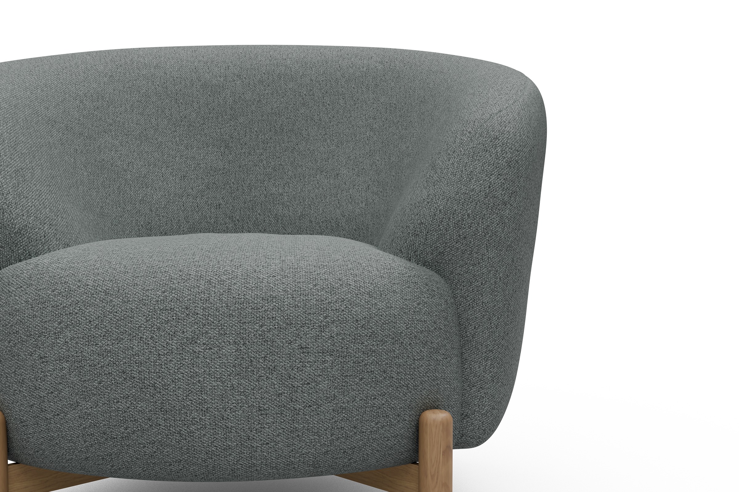 Sessel Ronda Holzbeine Eiche Natur Denari-Soft-Grey