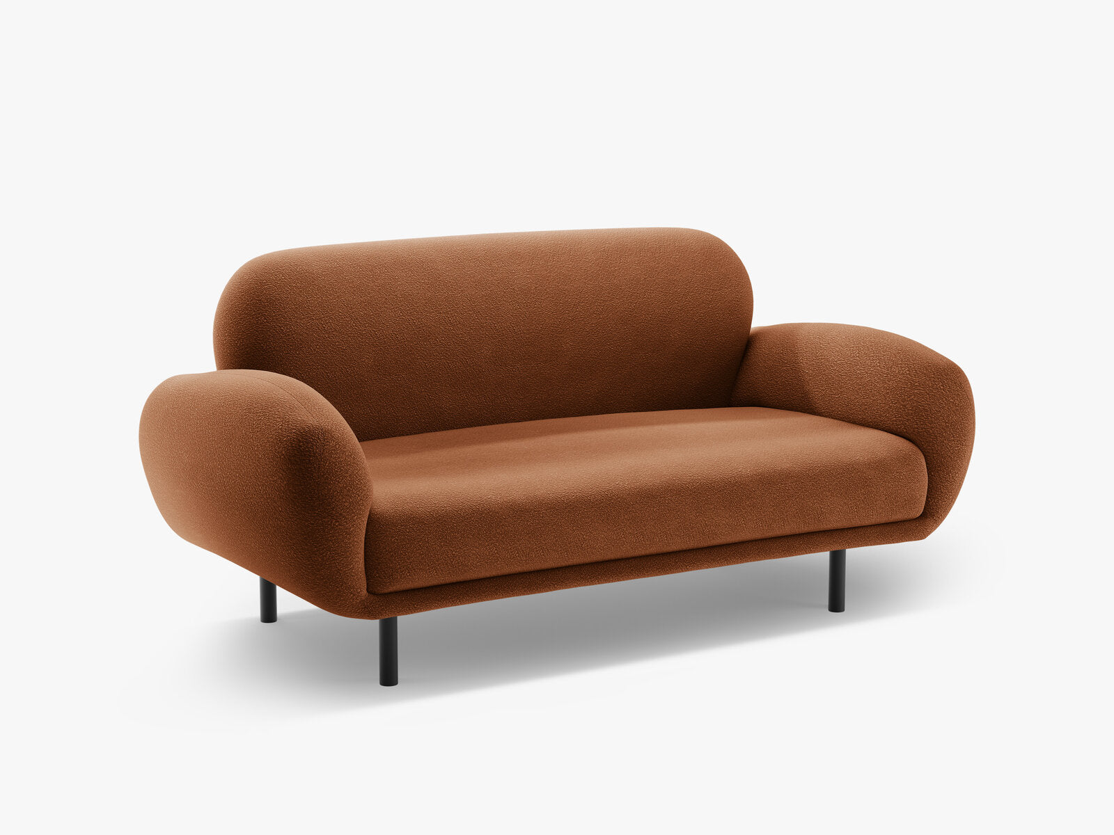 Micadoni Sofa Poppy 2-Sitzer Boucle Baloo Terrakotta