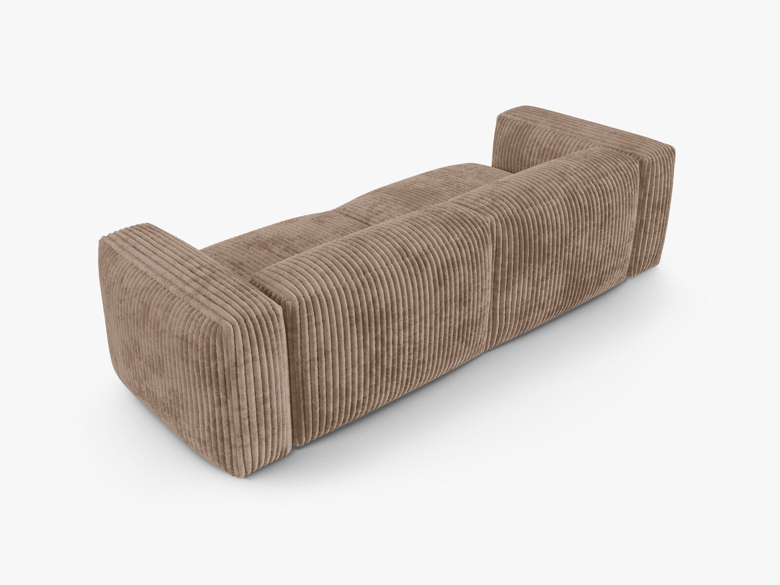 Micadoni Sofa Martina 3-Sitzer 90cm Sitztiefe Kord Tilia Eichel