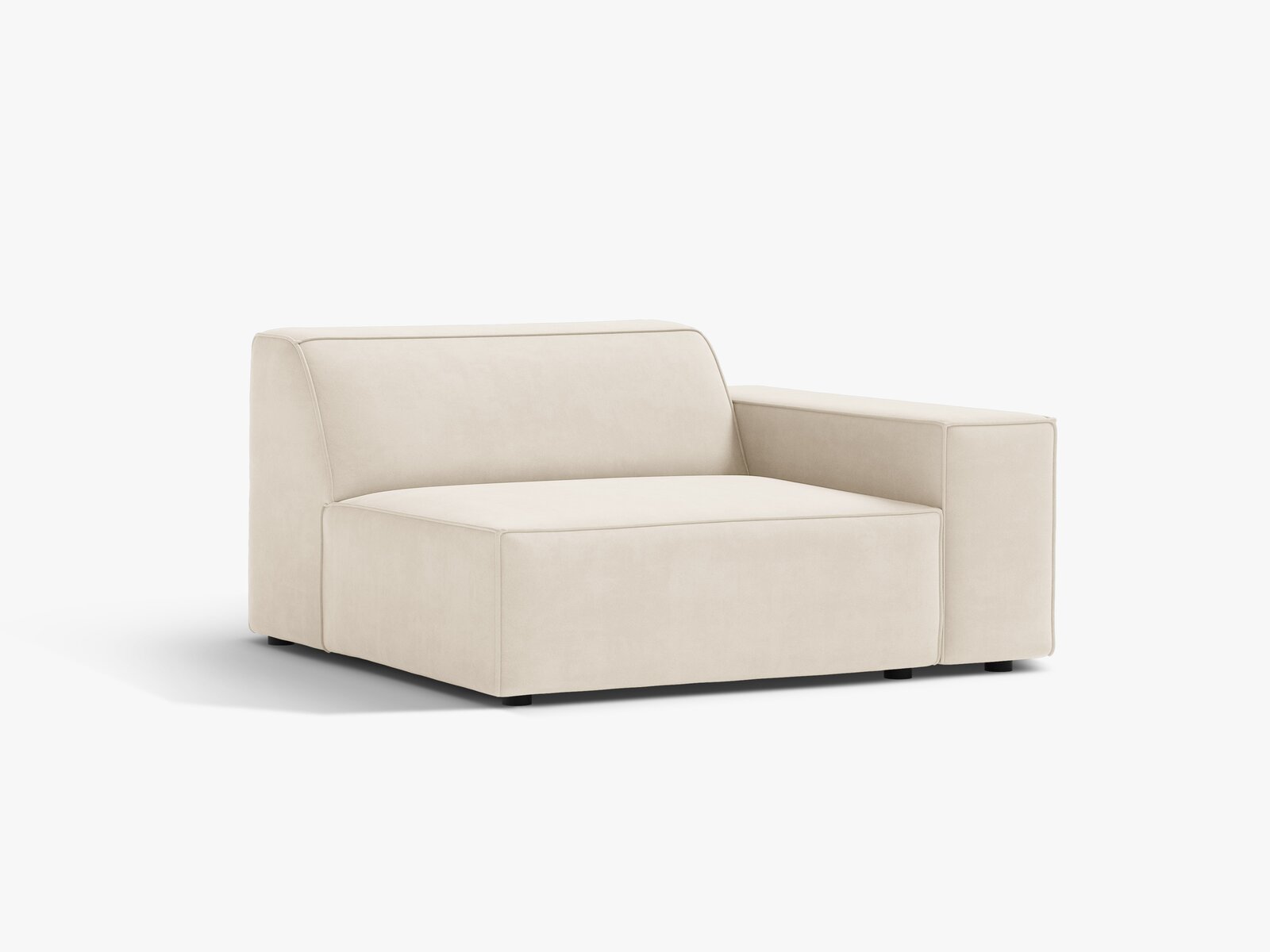 Micadoni Jodie Sofamodul Rechts Samt Bluvel Helles Beige