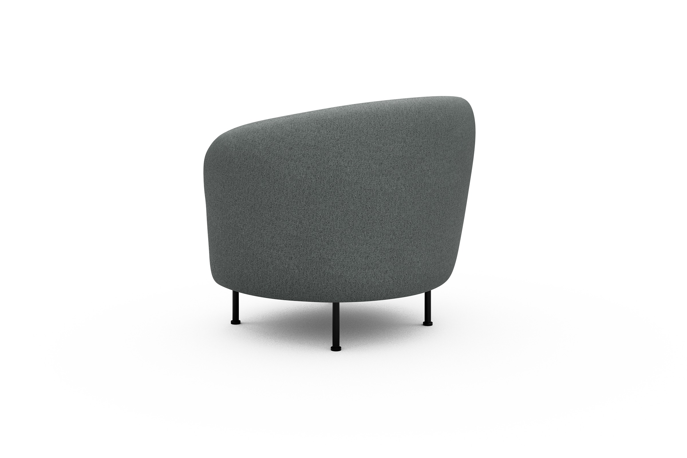 Sessel Ronda Metallbeine Schwarz Denari-Soft-Grey