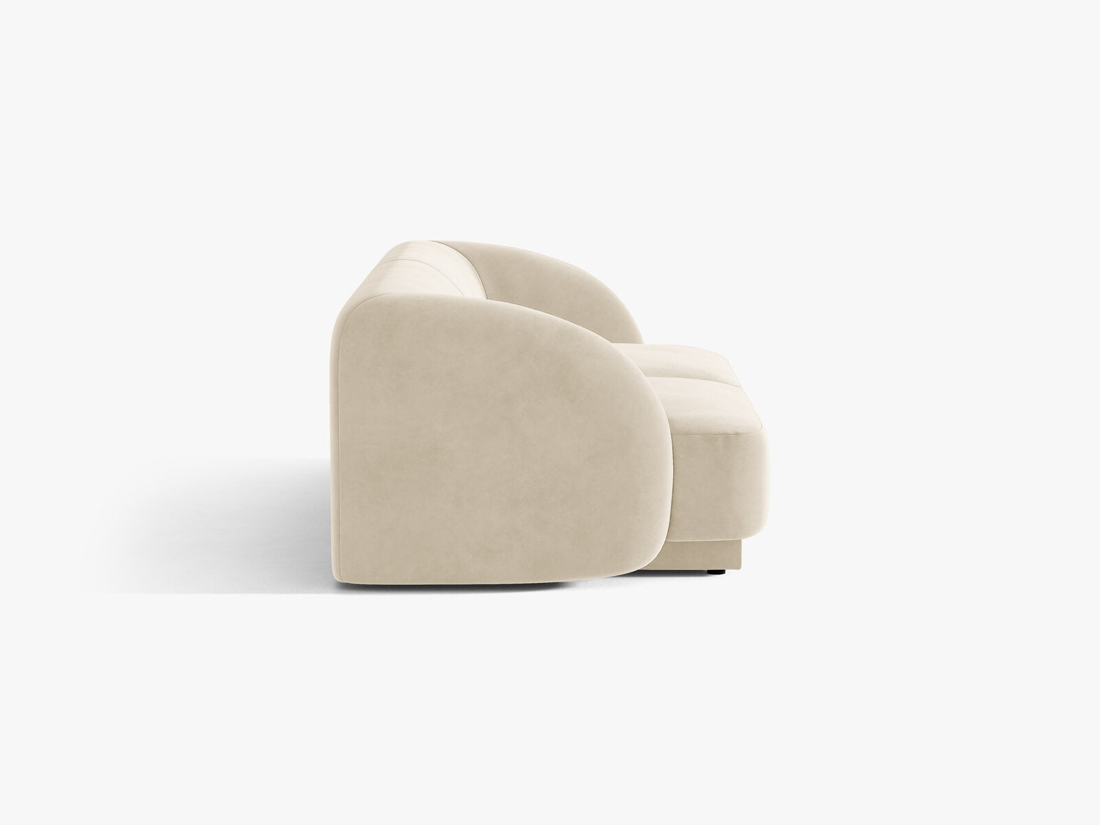Micadoni Sofa Miley 2-Sitzer Samt Venus Helles Beige