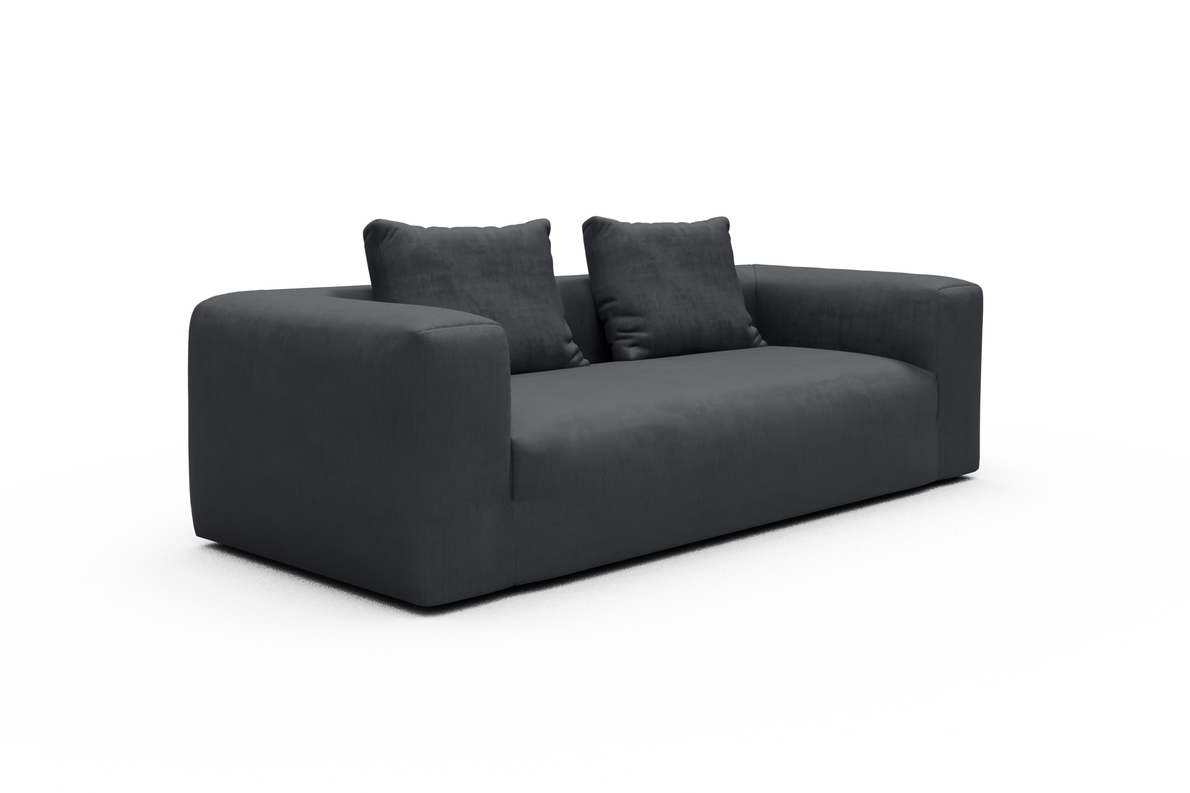 Sofa Fred 3-Sitzer Cordufine-Slate-Grey