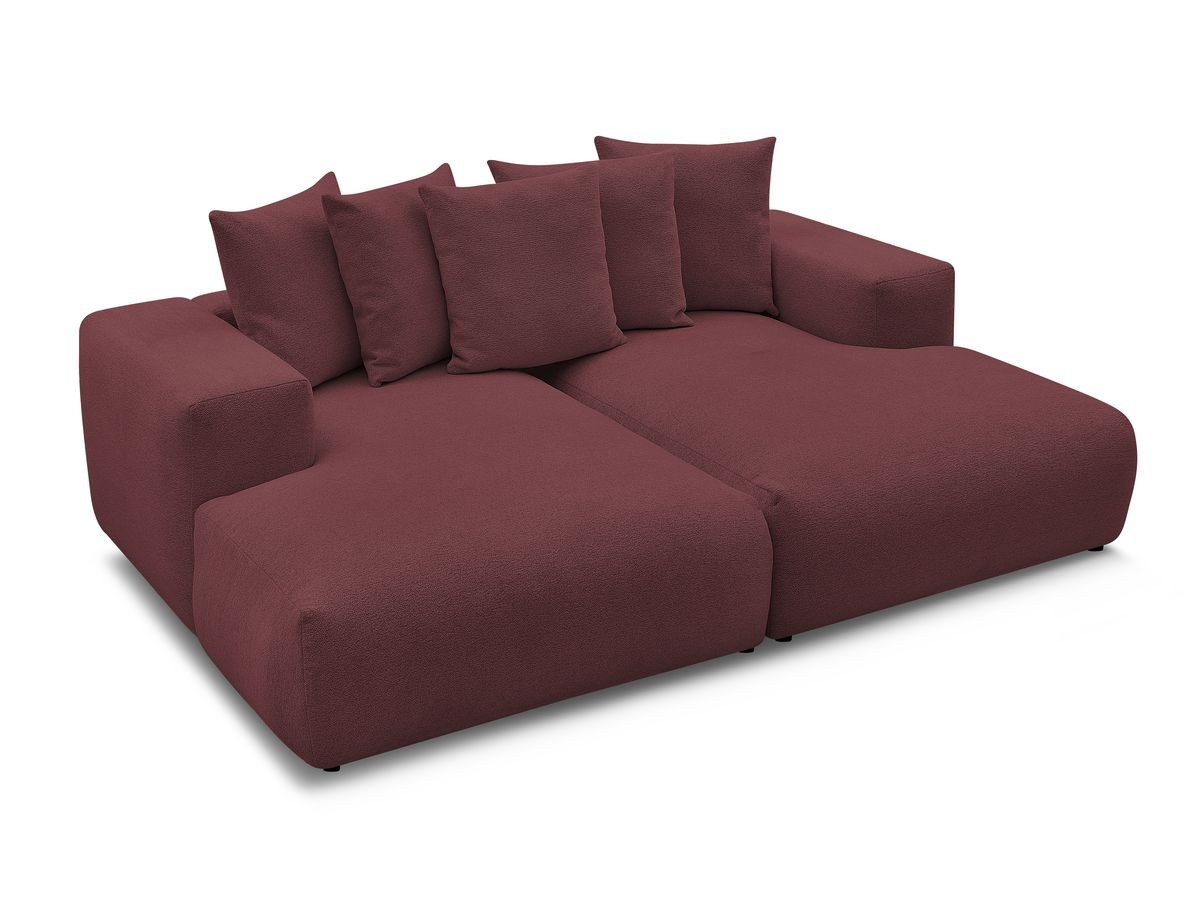 Bobochic Voltaire Sofa 4-Sitzer 248 × 170 cm Melange-Stoff Rot