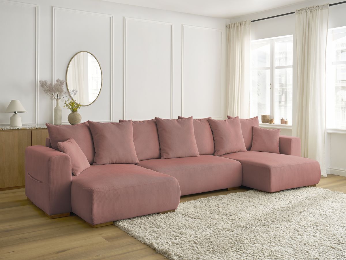 Bobochic Sidonie Wohnlandschaft Cordsamt Rosa