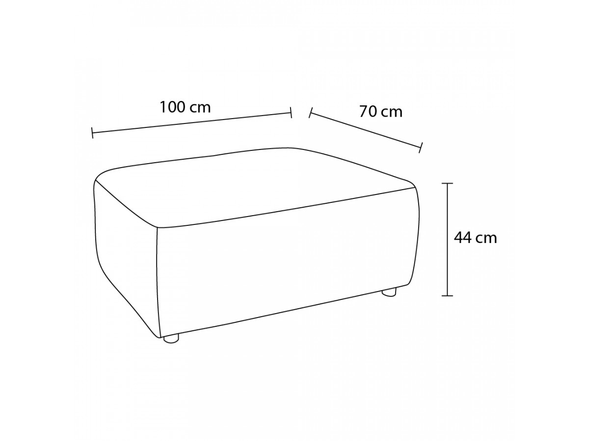 Bobochic Envy Pouf Bouclé-Stoff Braun