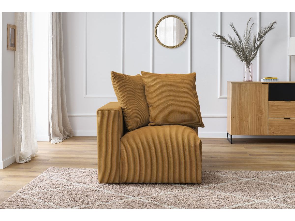 Bobochic Voltaire Eckmodul Cordsamt Gelb Ecke links