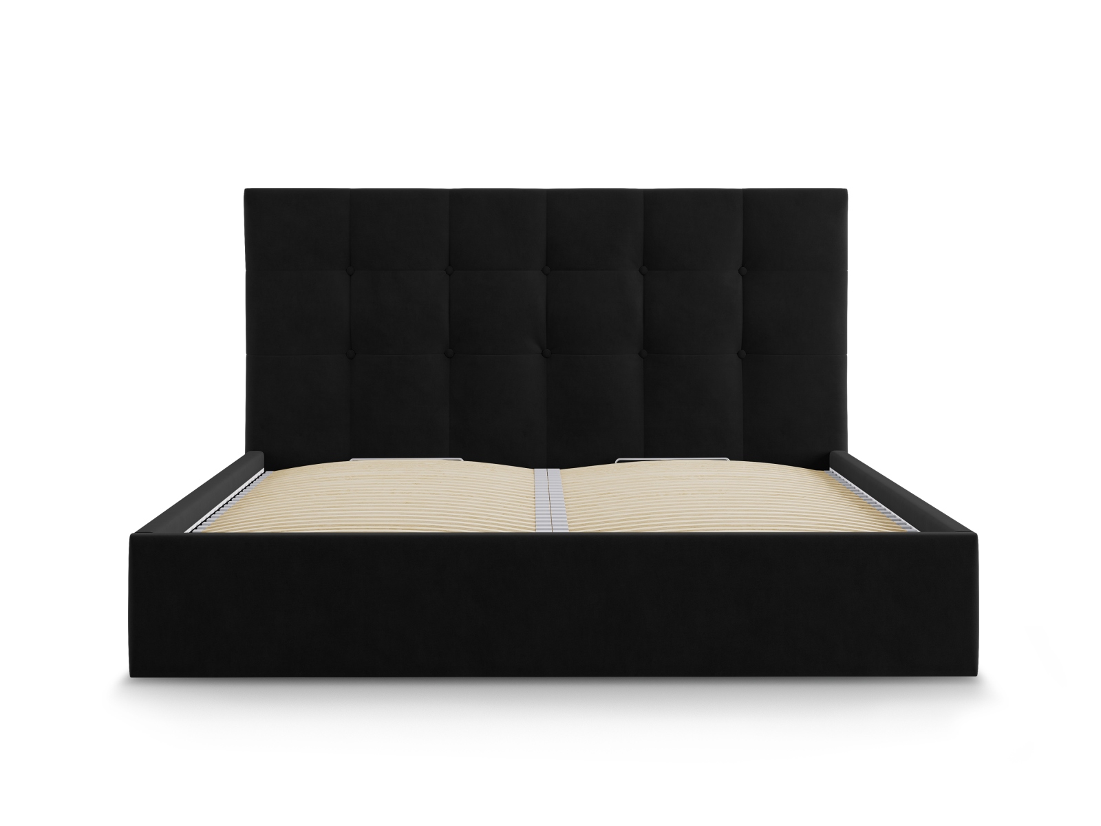 Micadoni Bett Phaedra Samt Matt Velvet Schwarz 140x200