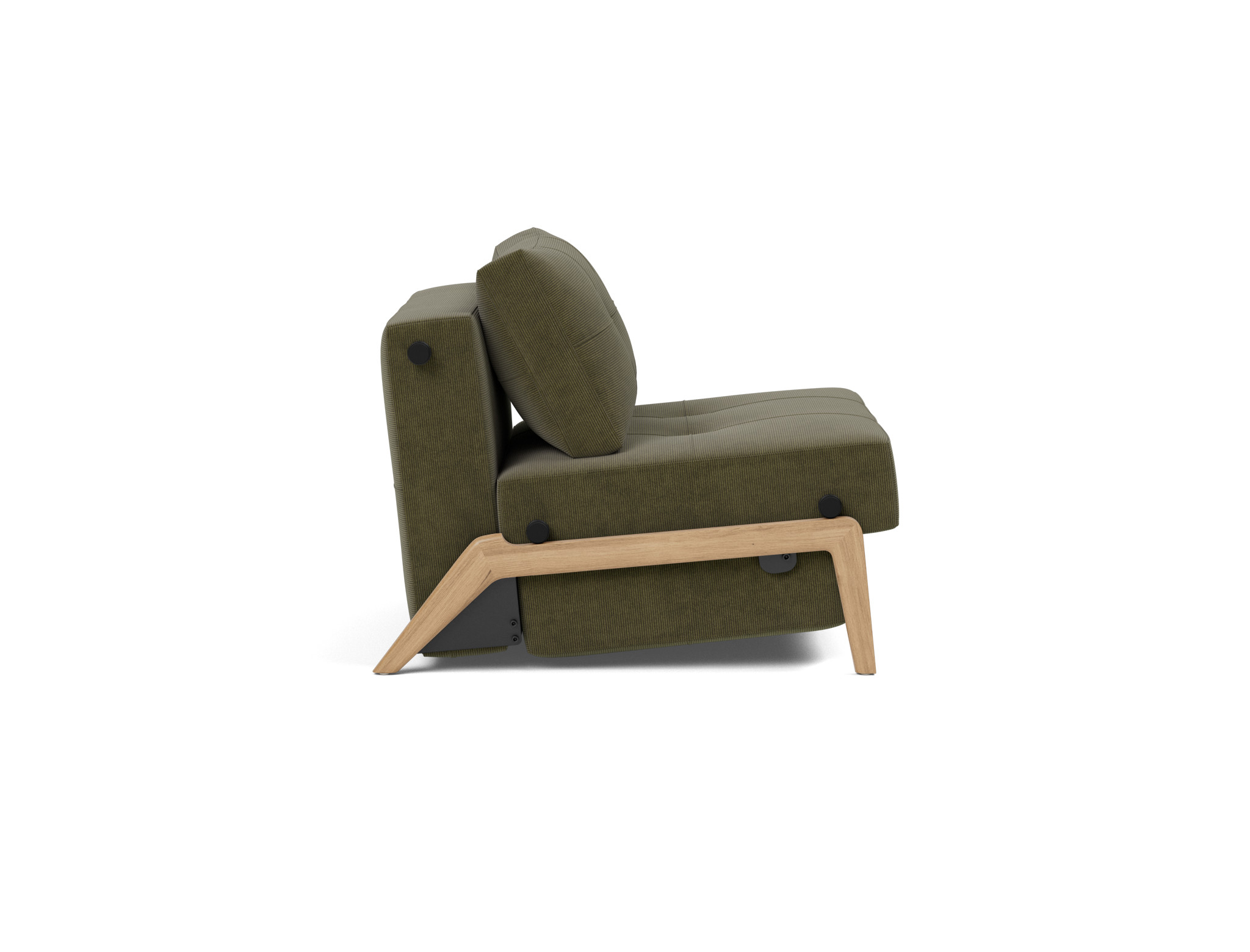 Schlafsessel Cubed 90 Kord Cordufine 316-Pine-Green Beine Eiche