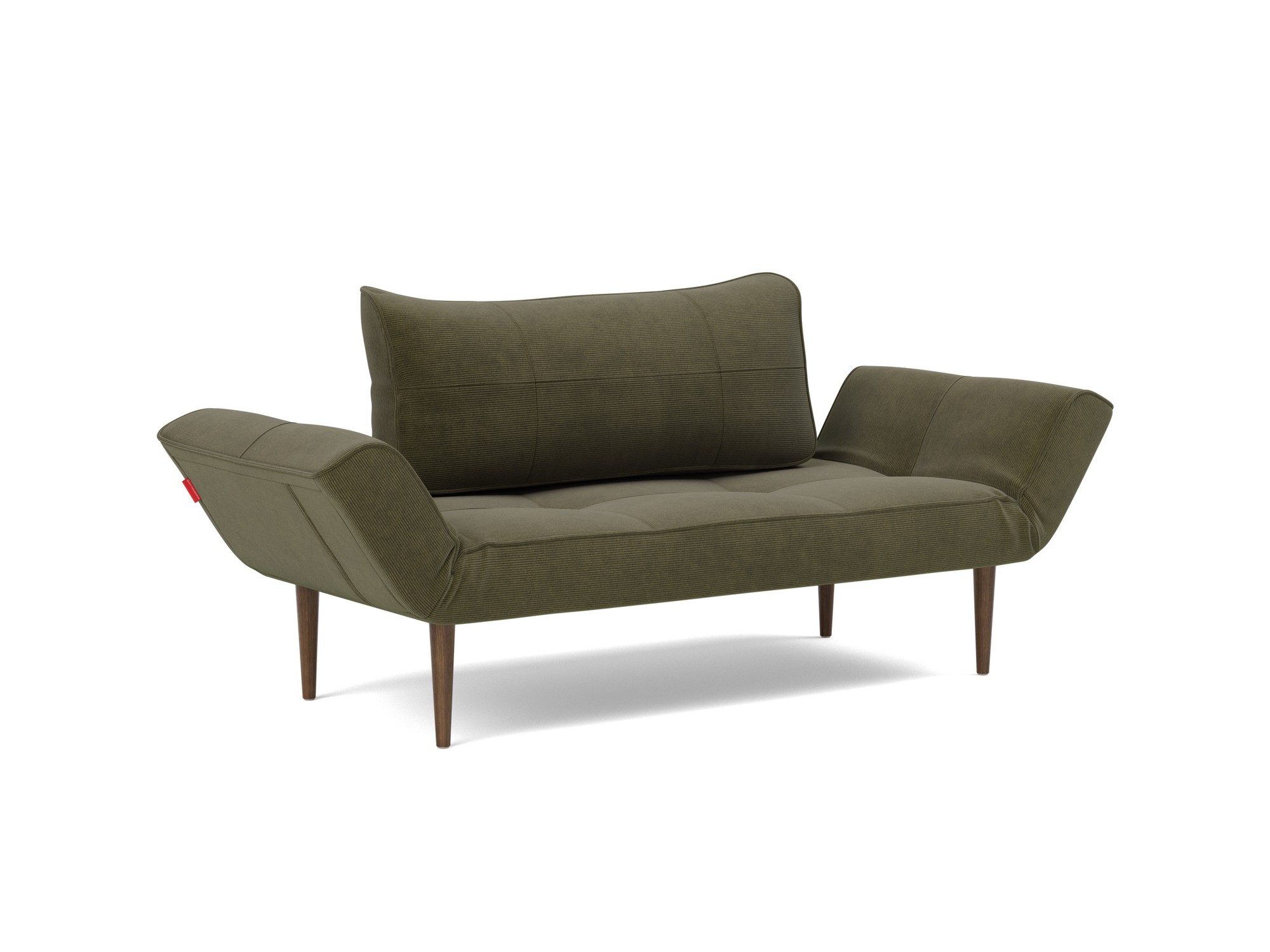 Tagesbett Zeal Kord Cordufine 316-Pine-Green Beine Styletto Eiche dunkel