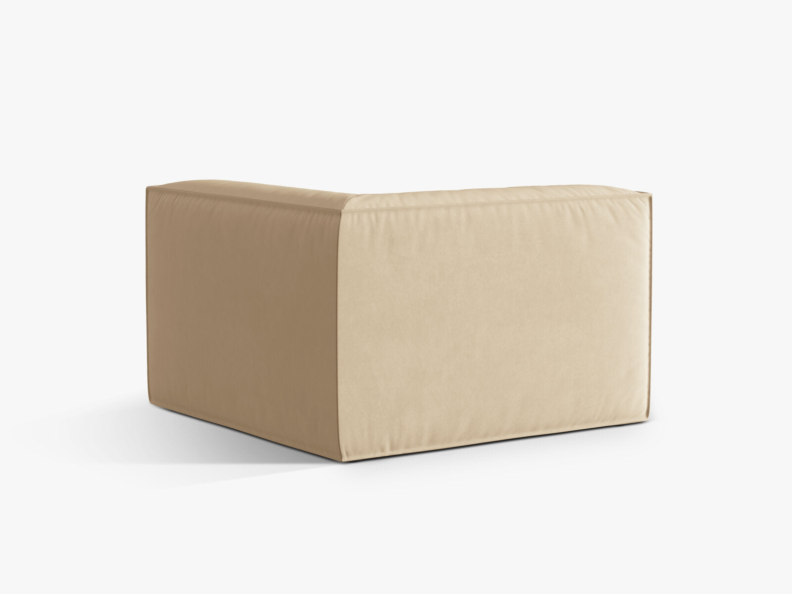Micadoni Eckmodul Nuria 1-Sitzer Samt Nude