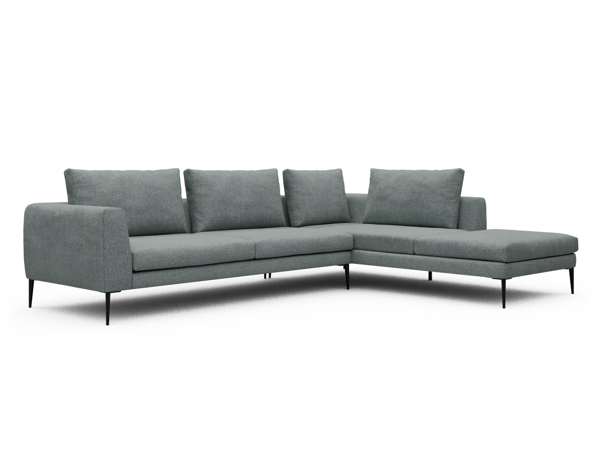 Skandi Home Ecksofa Paul Relax-Ecke rechts mit 3-Sitzer Casone-Light-Mixed-Green moebelfaktor