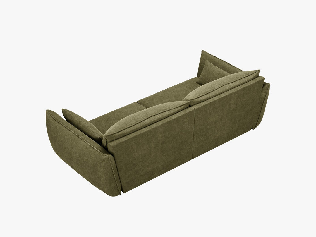 Micadoni Sofa Kaelle 3-Sitzer Chenille Over The Horizon Grün