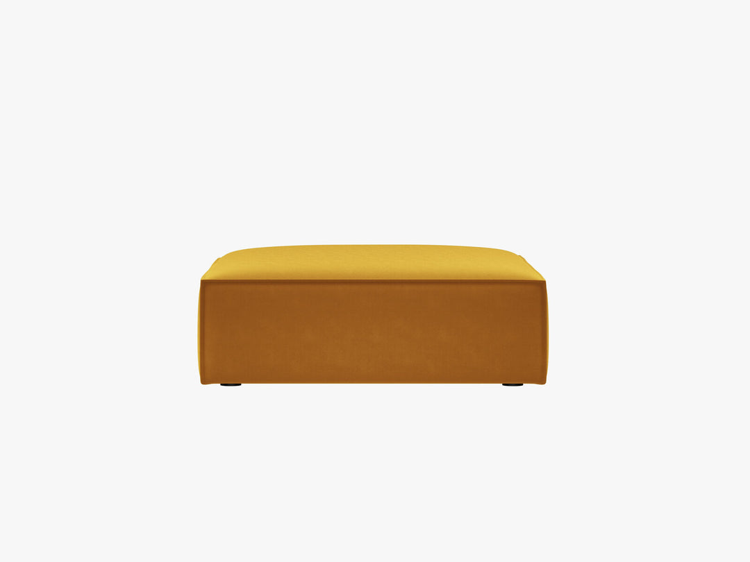 Micadoni Hocker Kaelle 1-Sitzer Samt Bluvel Gelb