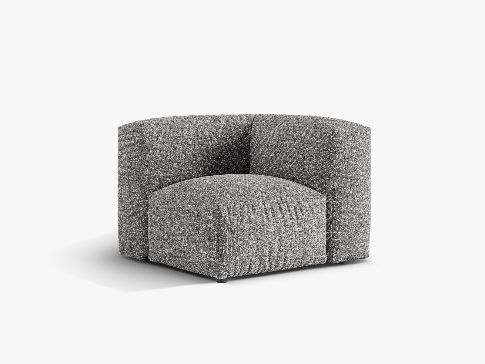 Micadoni Eckmodul Martina 1-Sitzer Klein Boucle Monet Graphit