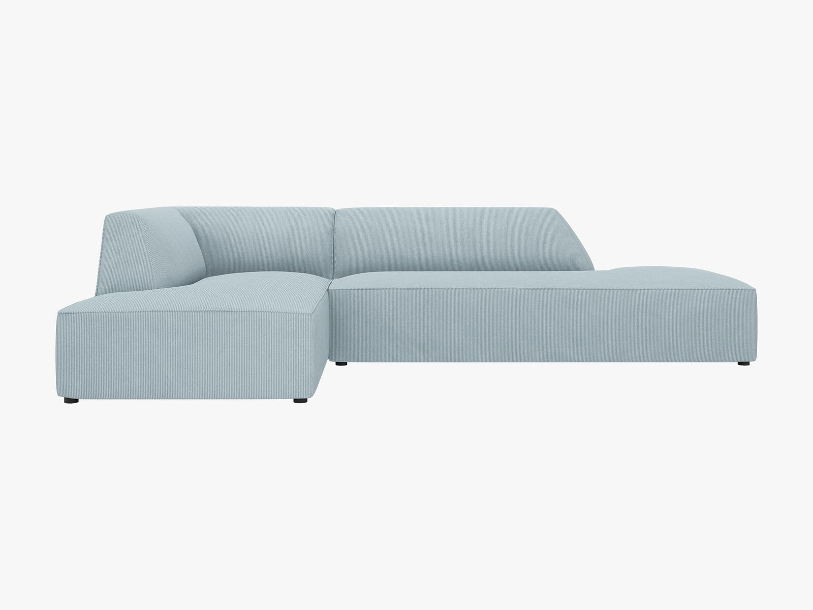 Micadoni Ecksofa Ruby 4-Sitzer Links Kord Scala Hellblau