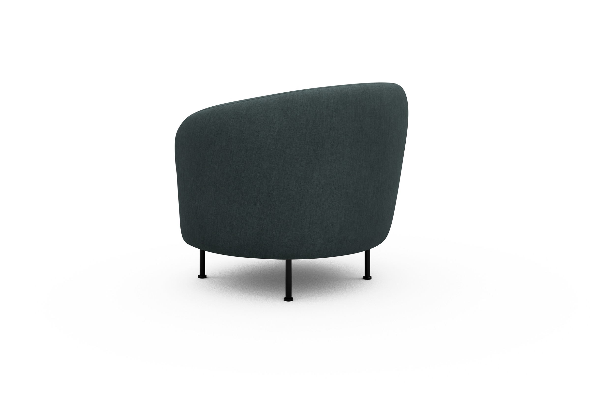 Sessel Ronda Metallbeine Schwarz Vivus-Blue