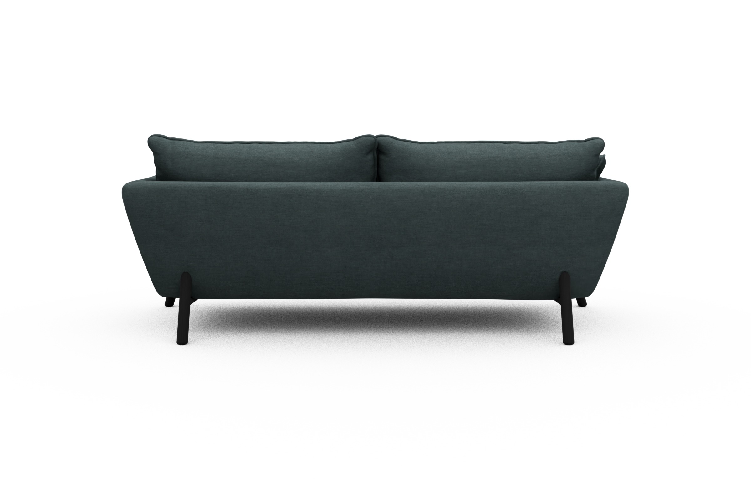 Sofa Emil PREMIUM 3-Sitzer Beinfarbe Eiche Schwarz Vivus-Blue