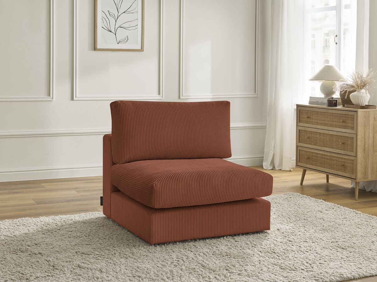 Bobochic Paris Sofamodul 1-Sitzer Cordsamt Orange