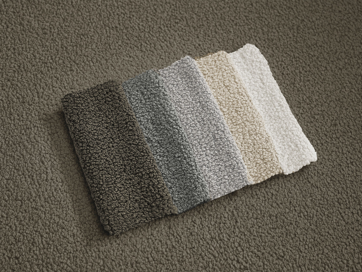 Bobochic Neyo Schlafsofa 3-Sitzer Bouclé-Stoff Braun