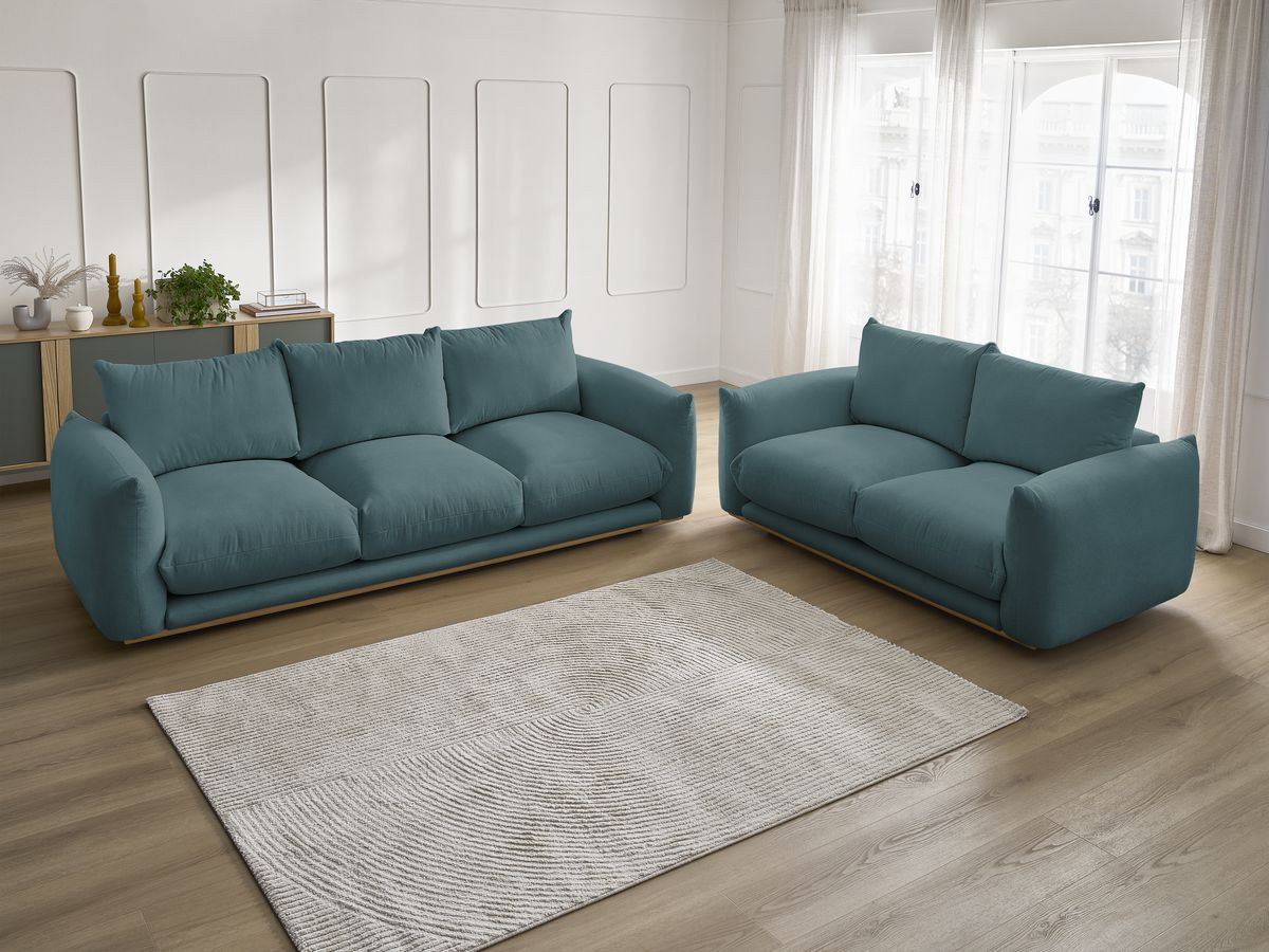 Bobochic Ernest Sofa 5-Sitzer Stoff Dunkelblau