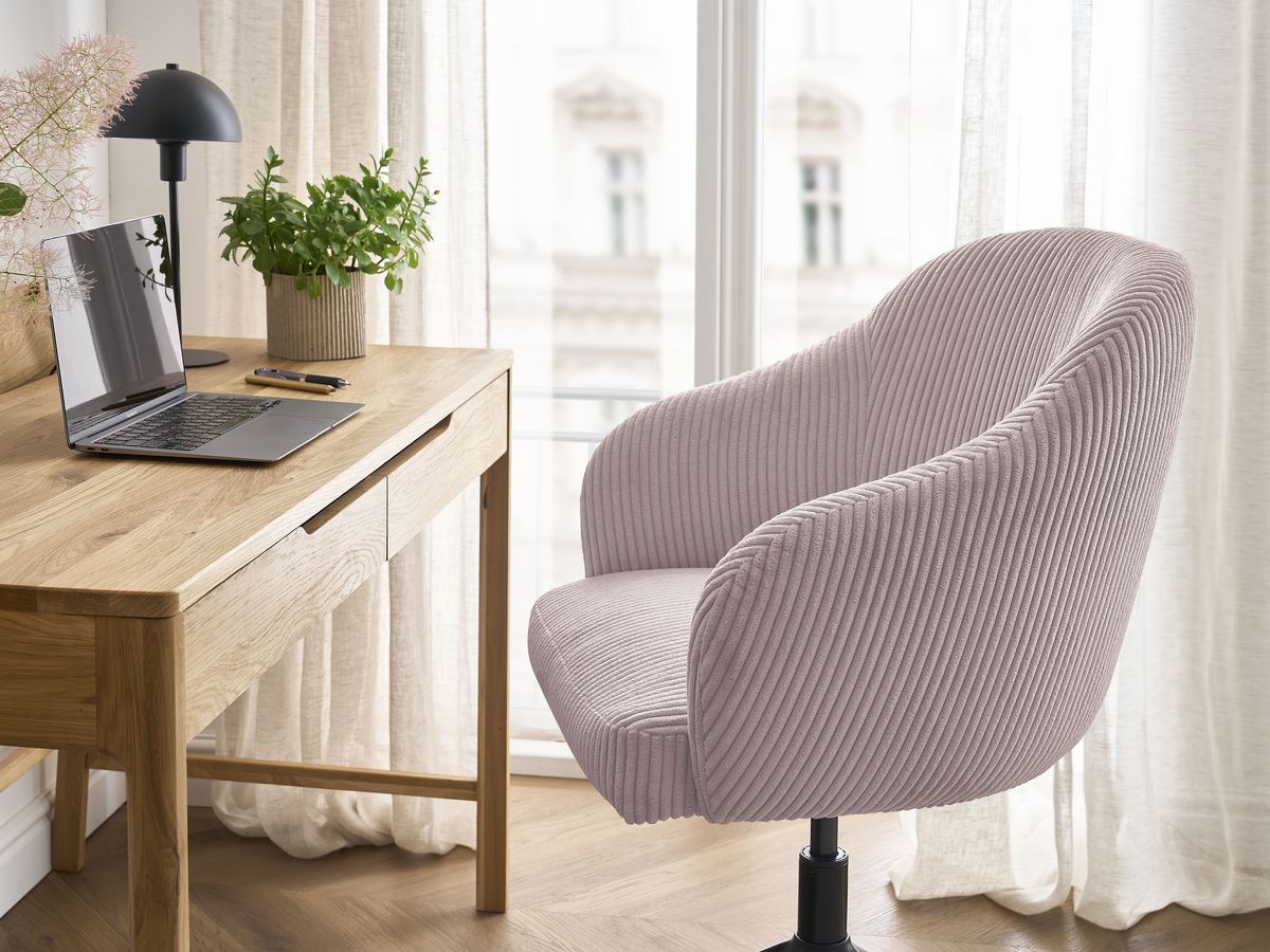 Bobochic Sophie Bürostuhl Cordsamt Rosa