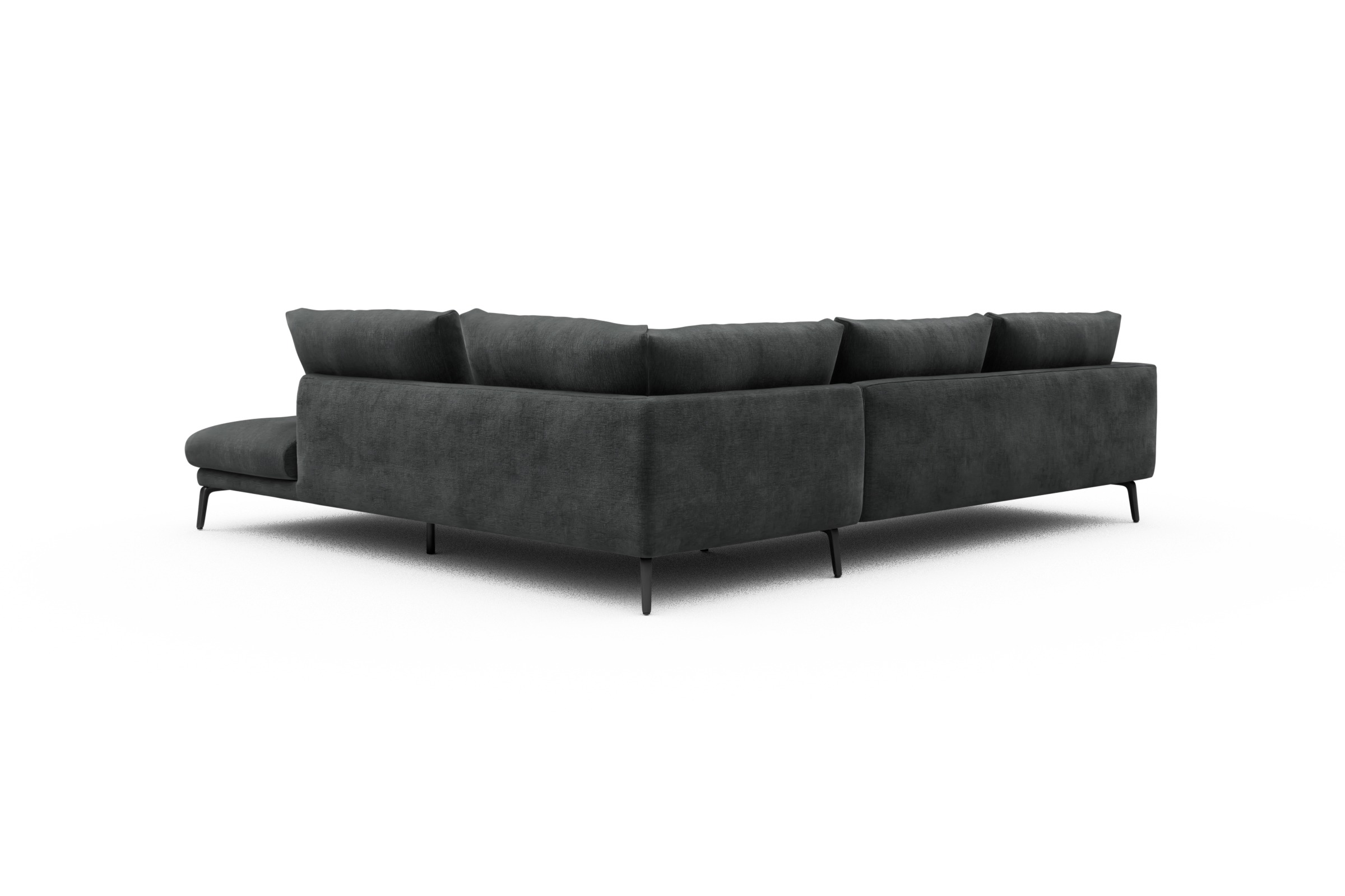 Ecksofa Karl Relax-Ecke rechts mit 2,5-Sitzer Smooth-Deep-Warm-Grey