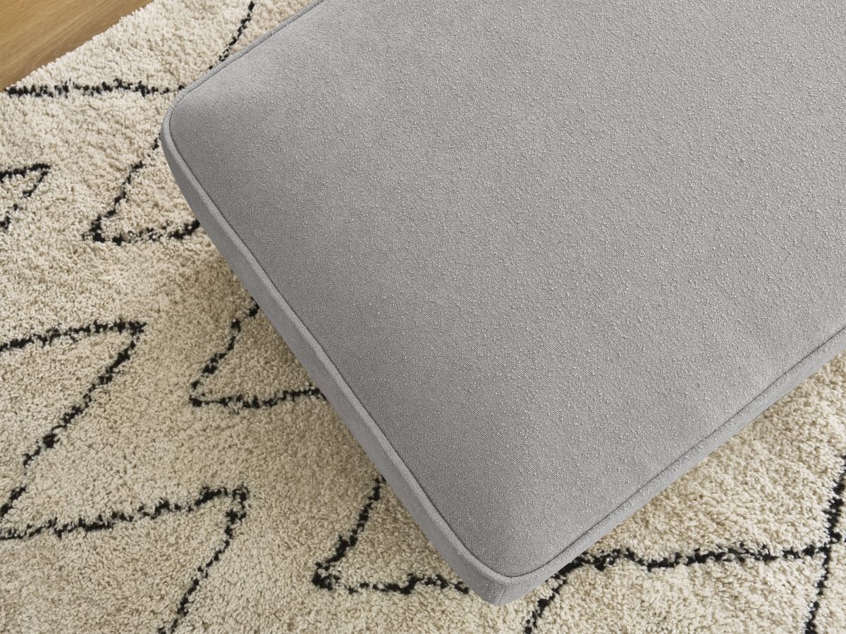 Bobochic Zephyr Pouf Strukturstoff Hellgrau