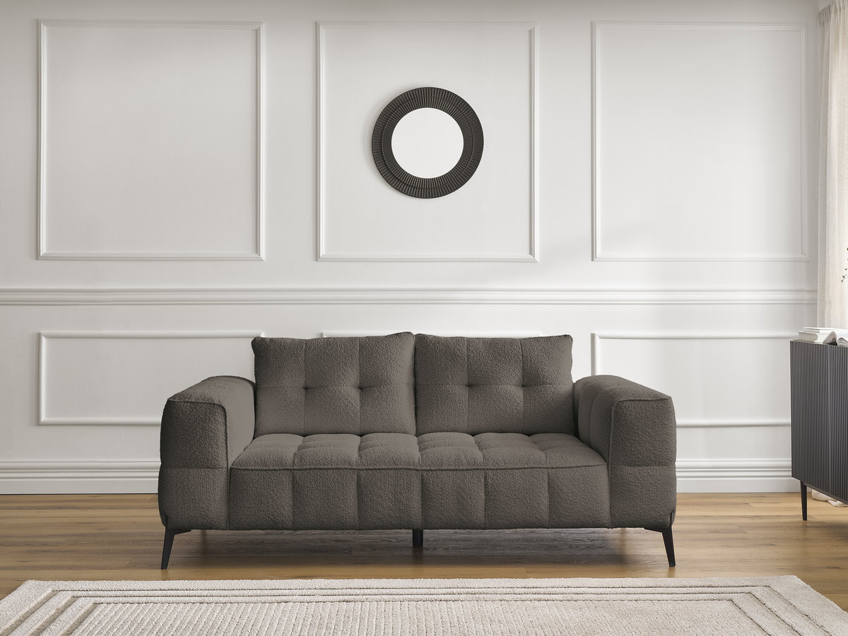 Bobochic Anis Sofa 2-Sitzer Bouclé-Stoff Braun