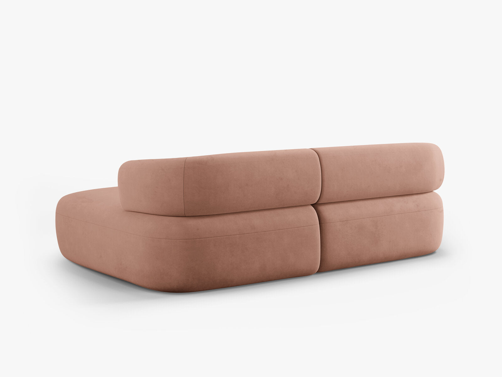 Micadoni 5-Sitzer Ecksofa Jenny Kleine Version Rechts Samt Salvador Rosa