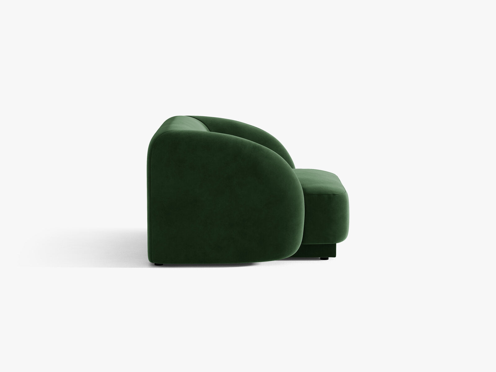 Micadoni Sessel Miley 1-Sitzer Samt Venus Flaschengrün