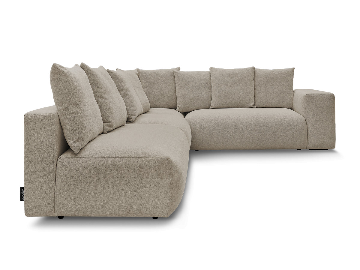 Bobochic Voltaire Ecksofa 322 × 268 cm Melange-Stoff Taupe Ecke rechts