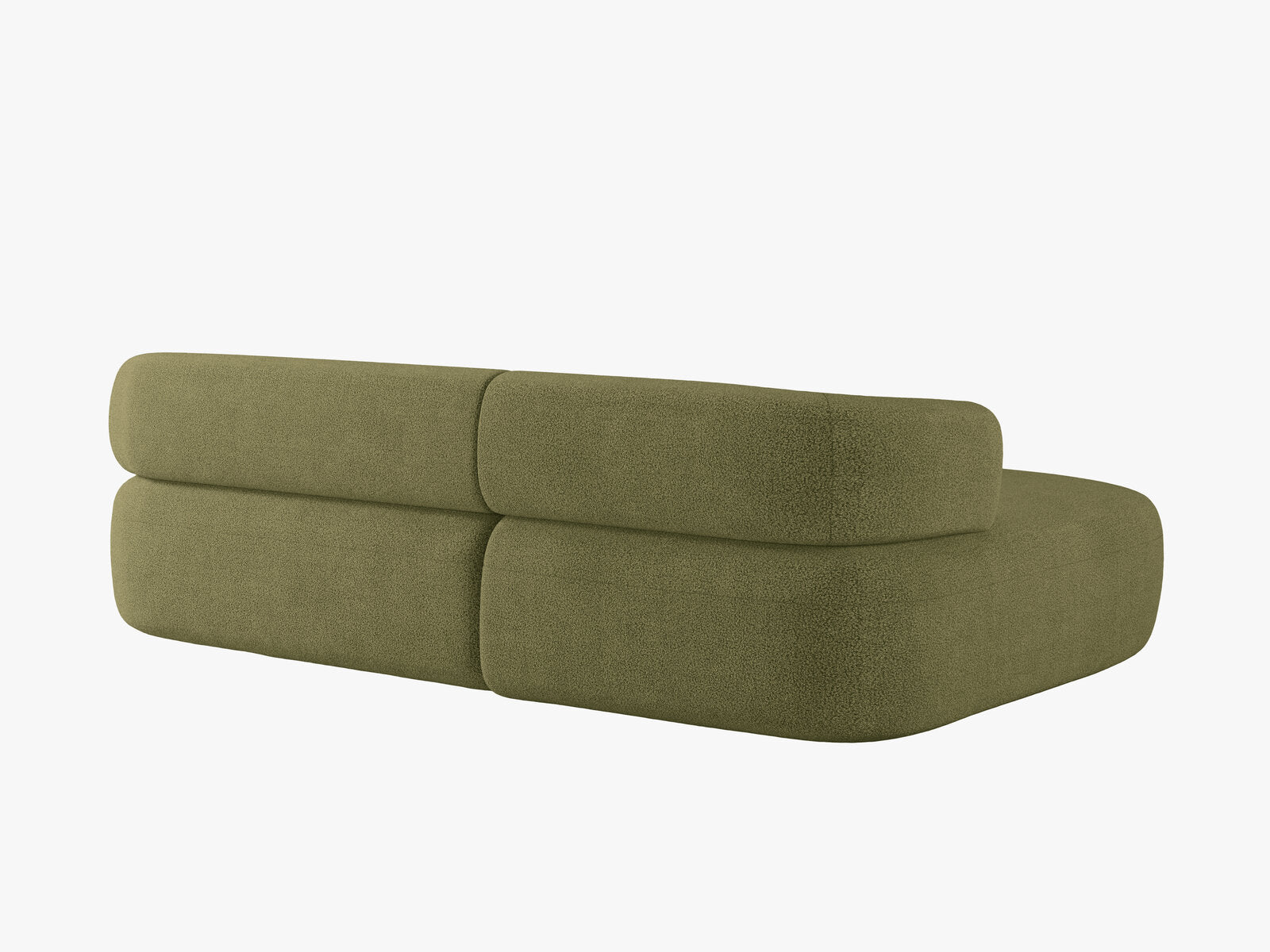 Micadoni 5-Sitzer Ecksofa Jenny Links Boucle Now or Never Grün
