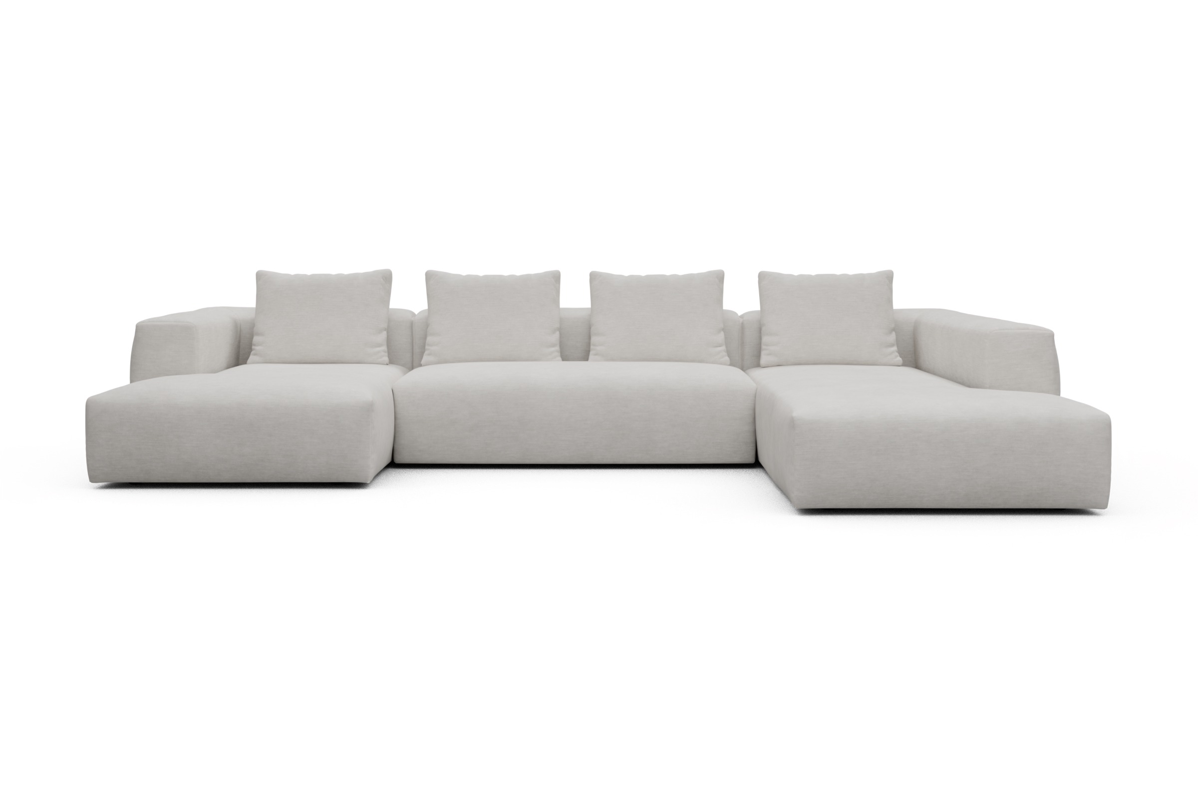 Skandi Home Wohnlandschaft Fred Relax-Ecke rechts mit 2-Sitzer und Chaiselongue links Vivus-Dusty-Off-White moebelfaktor