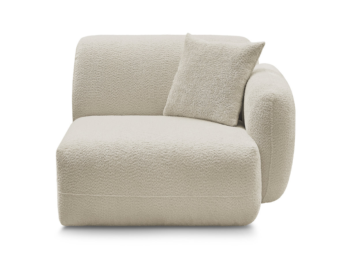 Bobochic Anda Sofamodul 1-Sitzer 104 × 103 cm Chenille Beige Ecke rechts