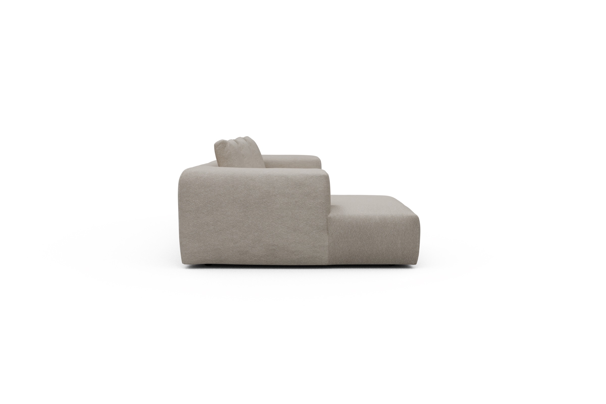 Ecksofa Fred Chaiselongue links mit 2,5-Sitzer Aivi-Lace-Beige