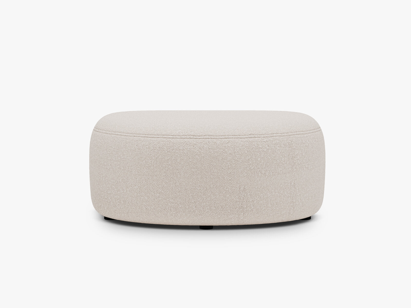Micadoni Hocker Kate halbrund 1-Sitzer Boucle Beige
