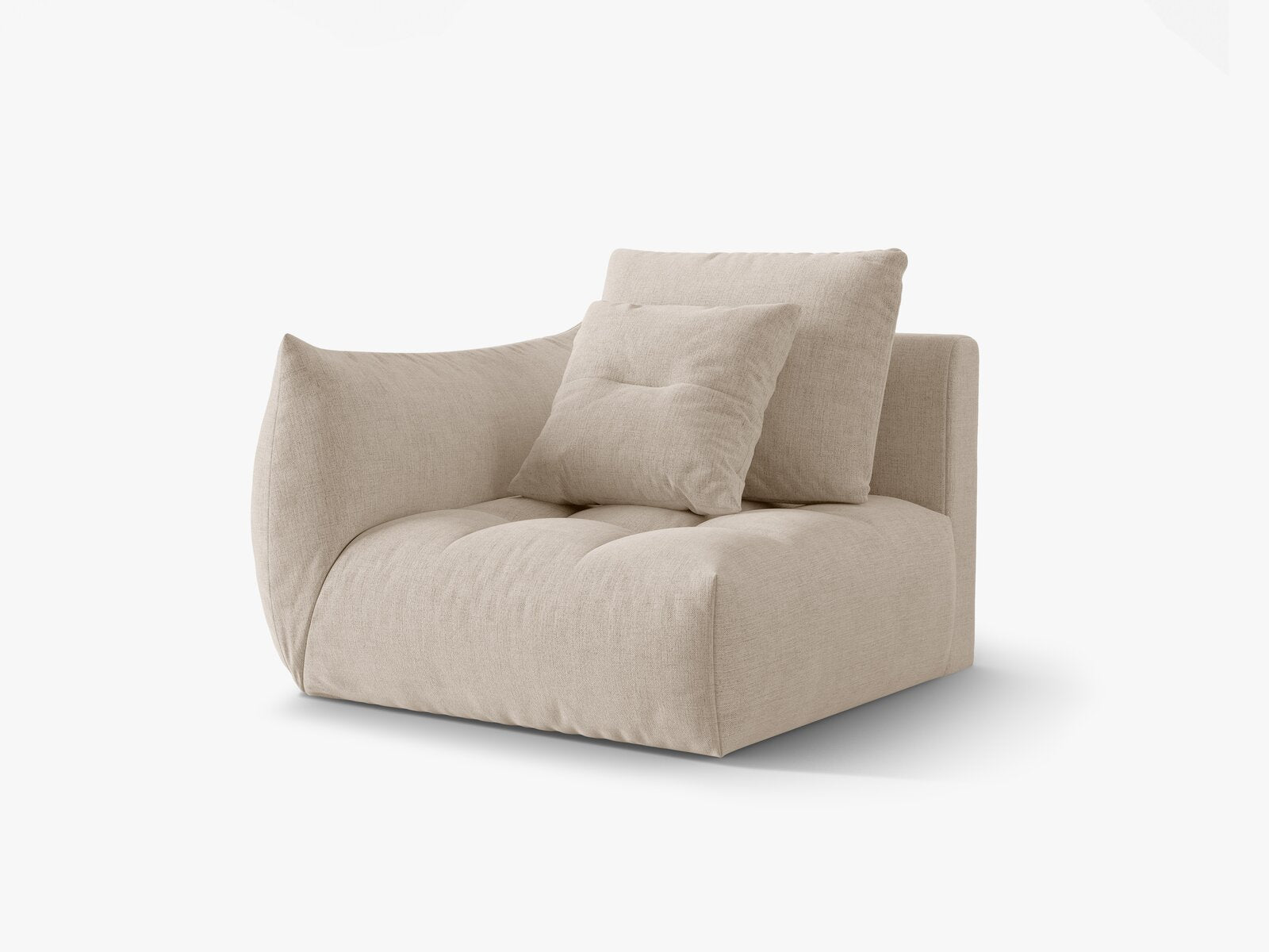 Micadoni Eckmodul Bloom Strukturierter Stoff Wind Helles Beige Links
